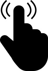 Fototapete - Computer mouse click cursor icon in fill style. Load symbol. Pointer cursor and loading icon. Modern vector for web site or mobile app. Touch or Hand click design isolated on transparent background.