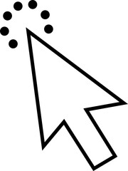 Fototapete - Computer mouse click cursor icon in line style with editable stock. Load symbol. Pointer cursor icon. Modern vector for web site or mobile app. Touch or arrow click design on transparent background.