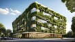 Eco-friendly construction With live green walls and water-saving features, the façade is constructed from recyclable materials. environmentally friendly, sustainable construction. Eco-friendly buildin