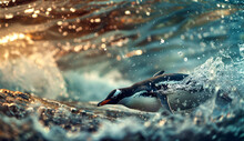Penguin Swimming In The Ocean