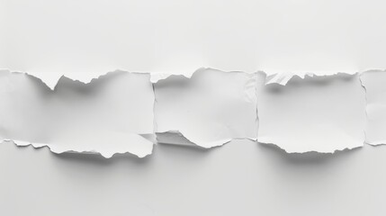 Poster - Ripped white paper message torn. White paper ripped message torn transparently.