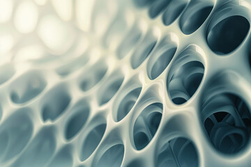 Poster - Abstract background with a 3D surface. Hi-tech futuristic. Materials Science. Background image. Created with Generative AI technology.
