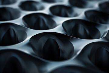 Poster - Abstract background with a 3D surface. Hi-tech futuristic. Materials Science. Background image. Created with Generative AI technology.