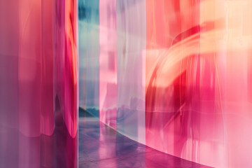 Poster - Abstract background with reflections and caustics. Hi-tech. Futuristic background image. Created with Generative AI technology.