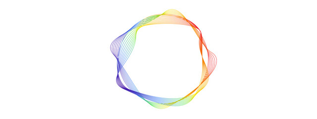 Wall Mural - wave line circle background