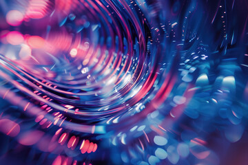Poster - Abstract background with reflections and caustics. Hi-tech. Futuristic background image. Created with Generative AI technology.