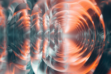 Poster - Abstract background with reflections and caustics. Hi-tech. Futuristic background image. Created with Generative AI technology.