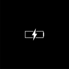 Sticker - Low Battery icon isolated on dark background