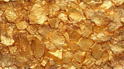 Authenticity showcased in mining background with seamless rough gold nugget texture AI Image