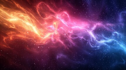 Poster - Decoration for wallpaper, desktop, poster, cover booklet. Print for clothes, t-shirt. Aurora colorful light energy image background