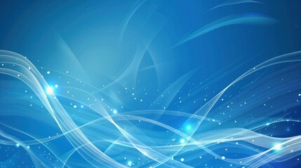 Poster - sparkling blue abstract background with lines