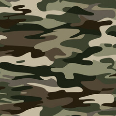 Wall Mural - Camouflage pattern background template design military uniform design