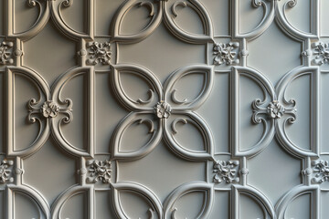Poster - Sophisticated classical 3d pattern. Ancient ornament. Background image. Created with Generative AI technology.
