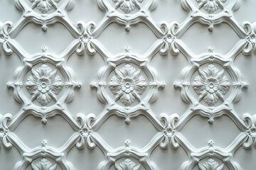 Poster - Sophisticated classical 3d pattern. Ancient ornament. Background image. Created with Generative AI technology.