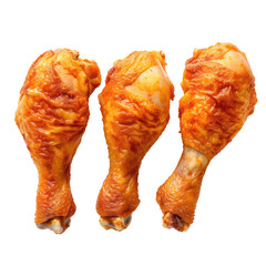 Wall Mural - floated Fried chicken legs isolate on transparency background PNG