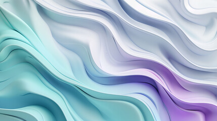 Poster - abstract background blue light green purple gradient 3d waves wallpaper, business background 