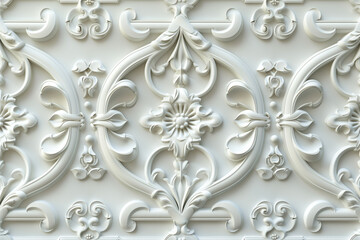 Poster - sophisticated classical 3d pattern. ancient ornament. background image. created with generative ai t