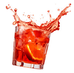 Fototapete - cocktail splashing isolated on a white background