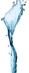 Aufkleber - strong flow of water on an isolated white background