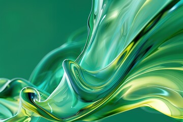 Abstract liquid green background