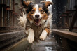 Generative Ai of happy dog portrait