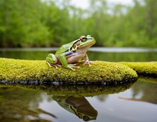 frog in the pond