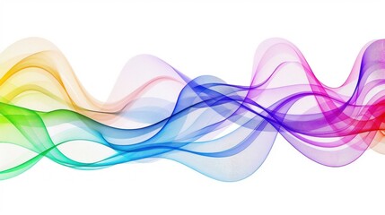 Wall Mural - Abstract wave background, rainbow wave lines. Spectrum wave colors. Wavy line color