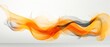 Minimalist abstract streaks in bright orange against a subdued gray backdrop