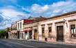 Traditional architecture of the historic center of Morelia in Michoacan, Mexico