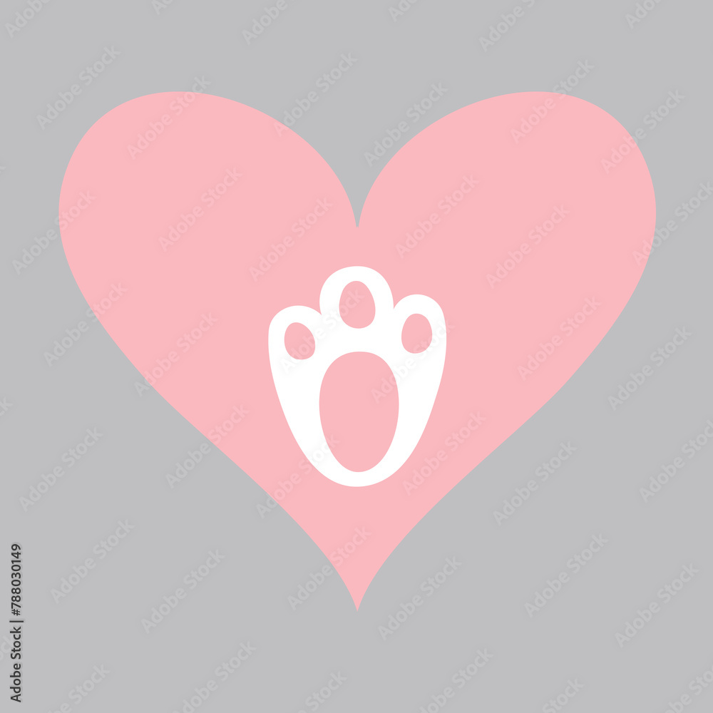 Cute cartoon rabbits. Funny white hares, Easter bunnies. Standing ...