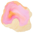 PNG Blob marble distort shape abstract petal white background.