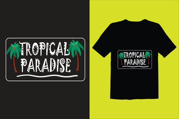 Wall Mural -  TROPICAL PARADISE t shirt design 