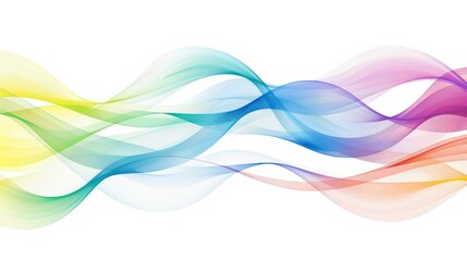 Wall Mural - Abstract wave background, rainbow wave lines. Spectrum wave colors. Wavy line color