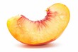 © VolumeThings - Isolated slice of ripe peach fruit on white background