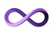 Infinity loop in purple for eternity concept vector