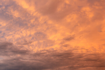 Wall Mural - dramatic and colorful sky and clouds over san antonio texas. photo taken in the evening after a rain