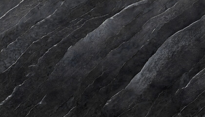 Wall Mural - horizontal black stone texture for pattern and background. Generative AI.