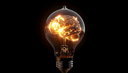 A classic light bulb with its filament aglow, emitting a soft, warm light in a dim setting.