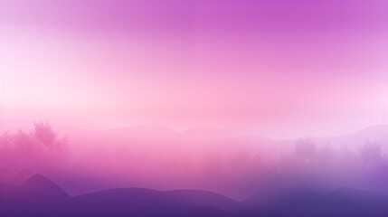 Poster - Serene Purple Sunrise Over Mountain Silhouette Landscape