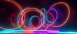 colorful circle of neon lights 40