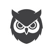 Cute owl symbol. Animal cartoon mascot. Owl head vector sign. Owl icon. Owl logo design template. Vector illustration
