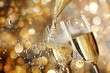 Celebrate Special Moments with a Champagne Toast: Featuring Macro Shots of Popping Corks, Sparkling Bubbles, and Elegant Goblets for Stag Parties, Business Galas, and Festive Occasions.