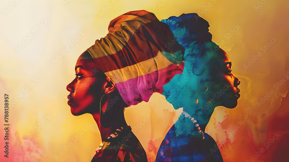 Black history month celebration of diversity and African culture pride ...