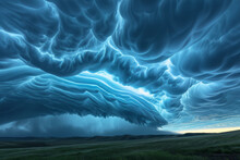 A Photograph Showing The Distinct Mammatus Clouds Underneath A Supercell, Indicative Of A Particular