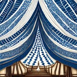 Fototapeta Paryż - Osmanische Kultur Malerei eines Zeltes