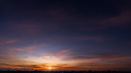 Wall Mural - sunset over the city