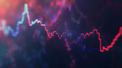 Poster - Abstract candlestick charts, Forex charts for presentations.