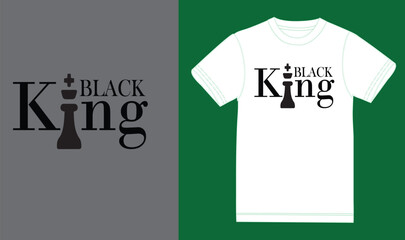 Canvas Print - Black king t shirt design.