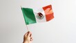 Mexican country flag in hand