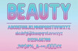 Vibrant Beauty Gradient Color Font Set. Modern Typography Design